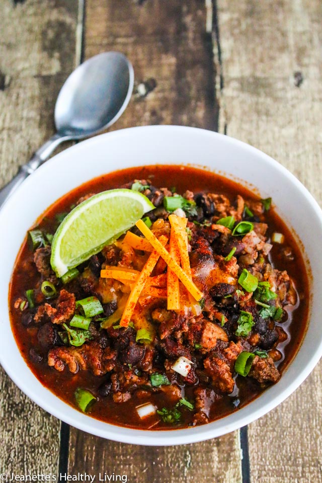 slow cooker chipotle chili, jeanette's healthy living, jeanette chen