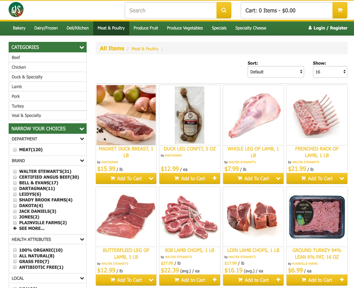 Stewart's Market Shop Online: Meat & Poultry
