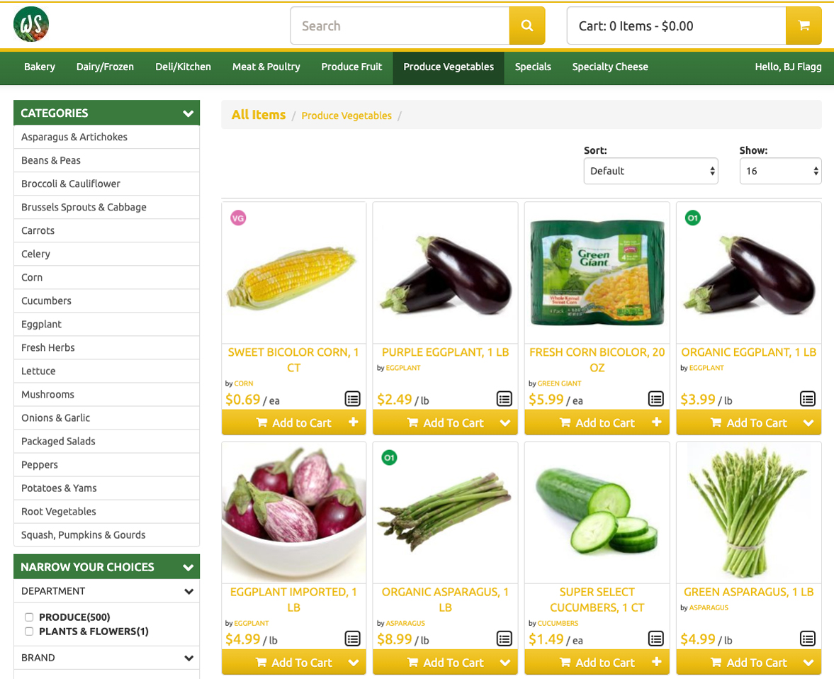 Stewart's Market Shop Online: Vegetables